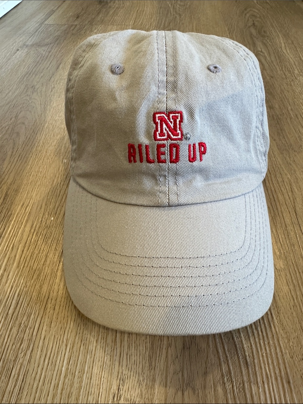 Grey Huskers 'N RILED UP' Embroidered Baseball Cap